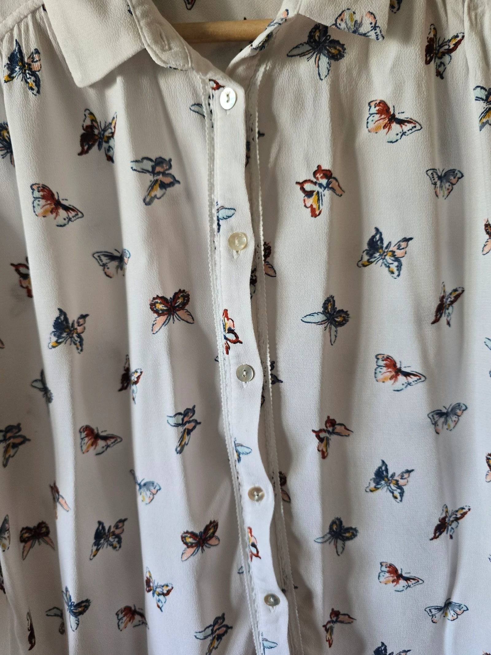Chemise/Blouse Springfield Taille 42 - Imprimé papillons blancs – photo 4